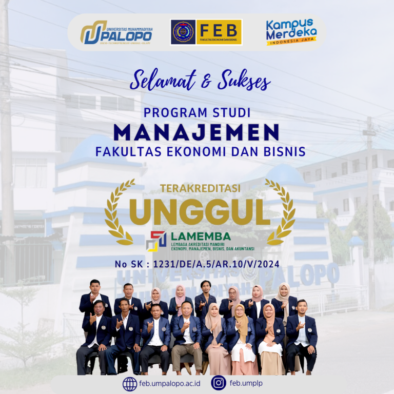 Program Studi Manajemen UM Palopo Raih Akreditasi Unggul dari LAMEMBA